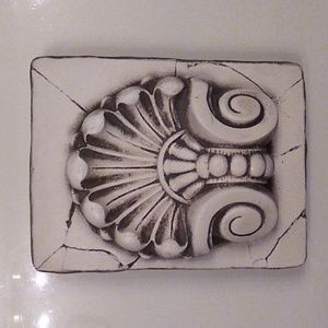 ZEUS *Signed bisque, Atlantis Tile, like Sid Dickens. *Rare & Retired wall art